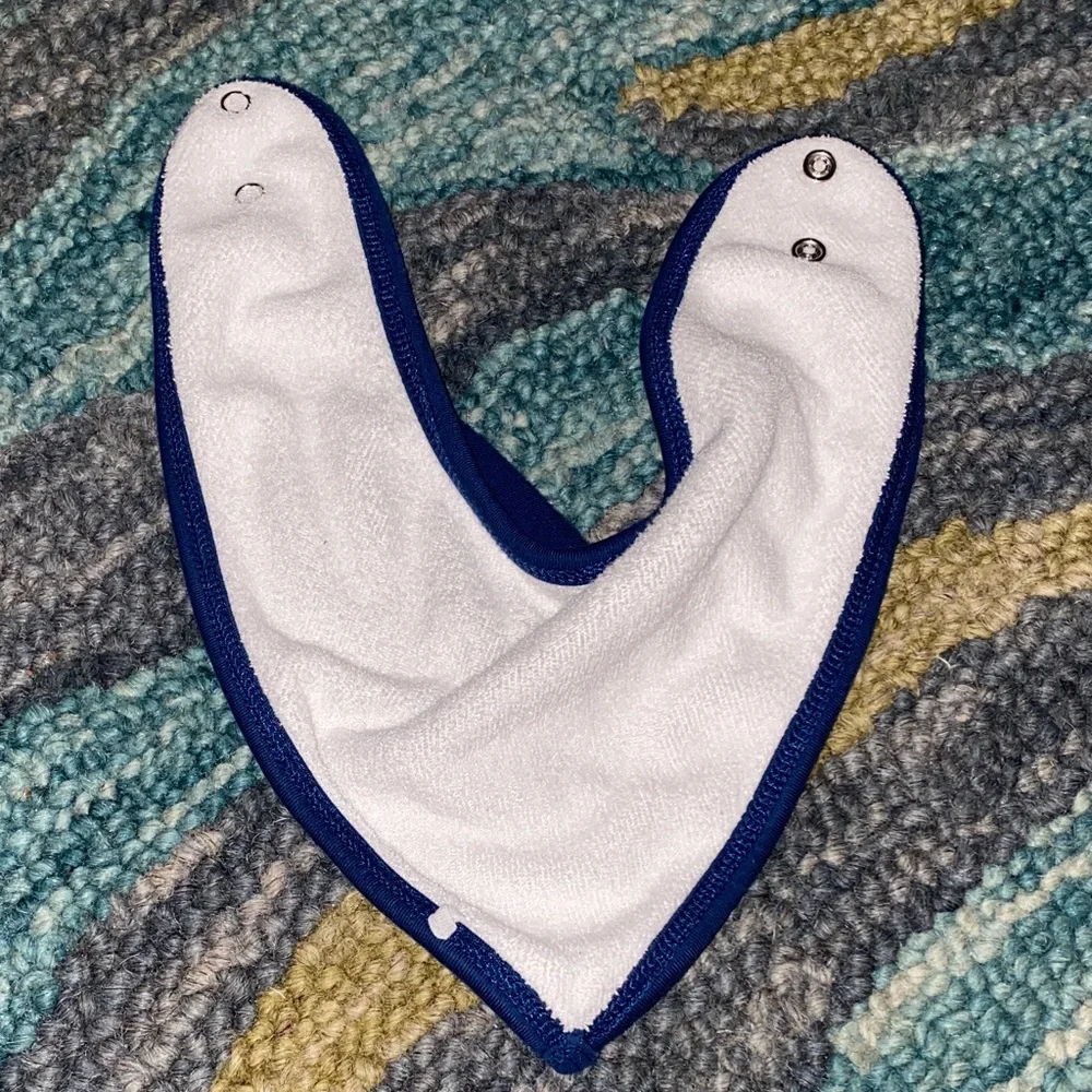 Navy Blue Bandana Bib with Snap Closures Kyte Baby